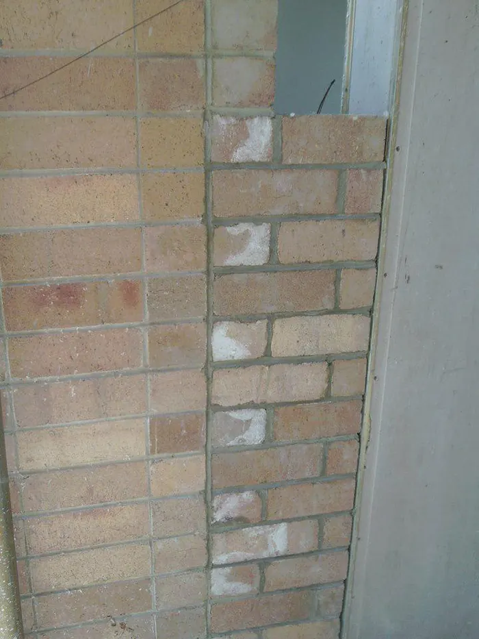 Brickwork reinstated to match the original