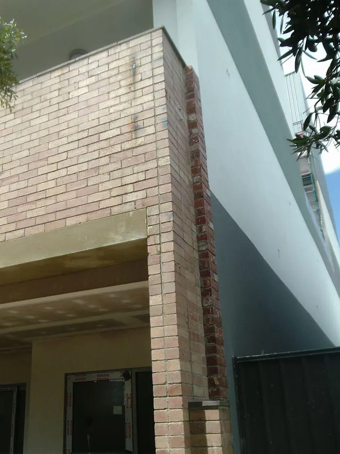 Facade pier after stitching